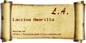 Laczina Amarilla névjegykártya
